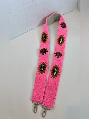 Pink Embroidered Purse Strap with Eye Motif - Women Accessories